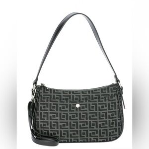 Nicole Fiorelli Women's Crossbody, Black Geo Jacquard Shoulder or Crossbody NWT